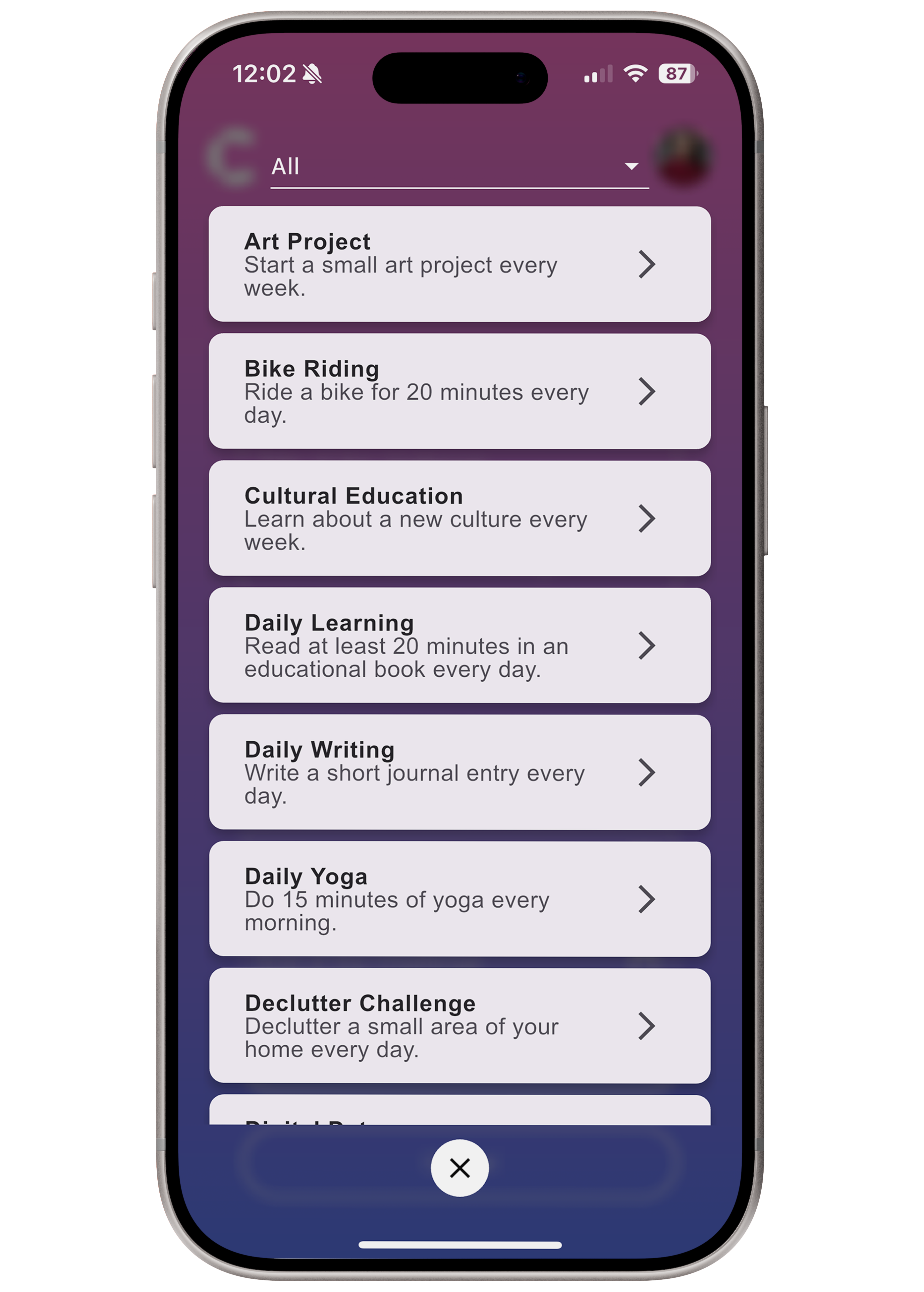 Challenge ideas in TheChallenge